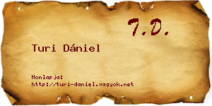 Turi Dániel névjegykártya